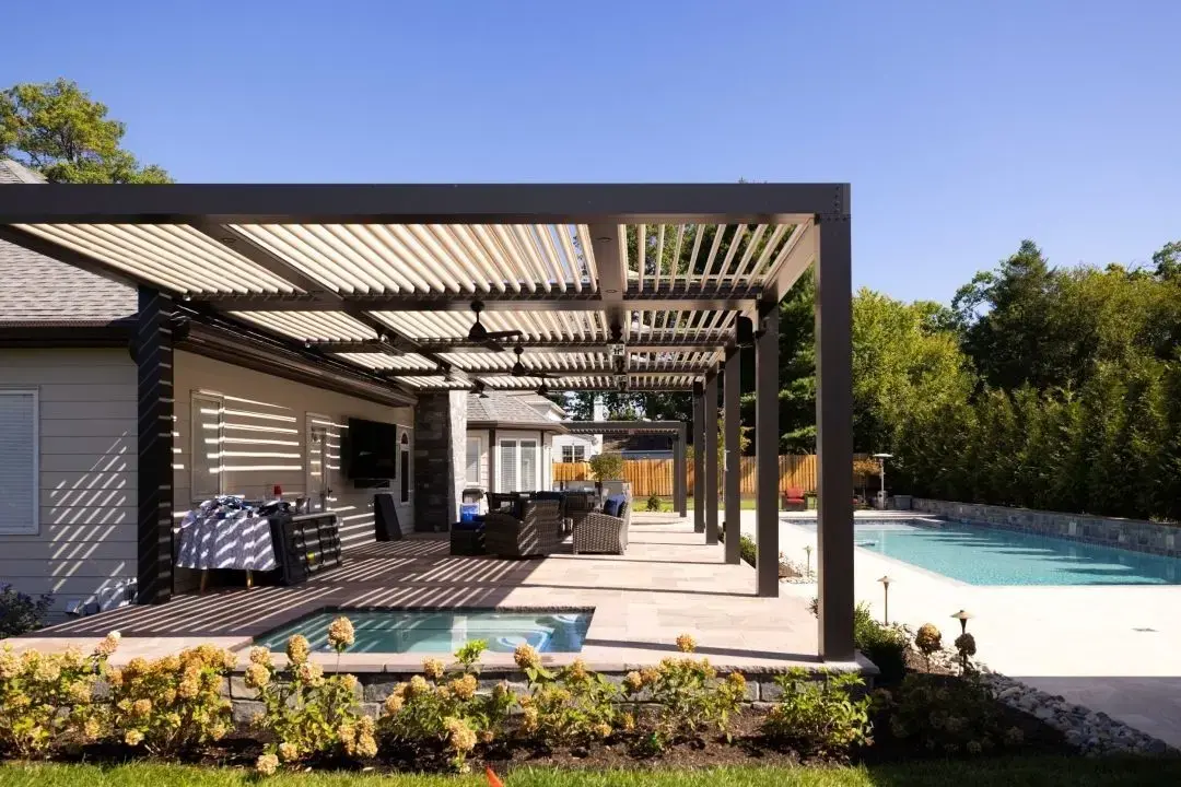 Louvered Pergola Installer in CT | StruXure & Equinox | Outdoor Space Builders