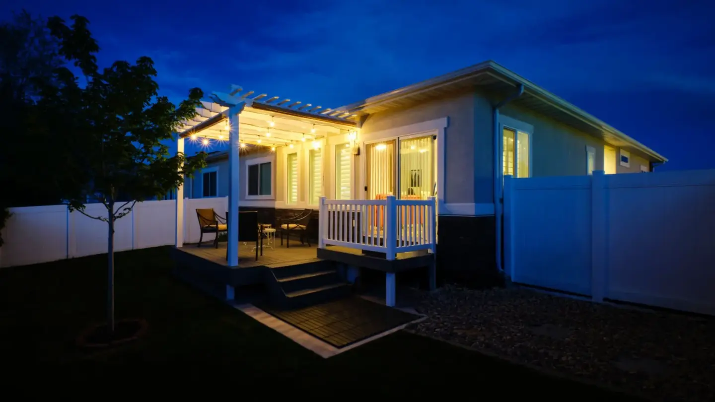 Stock modern patio lighting